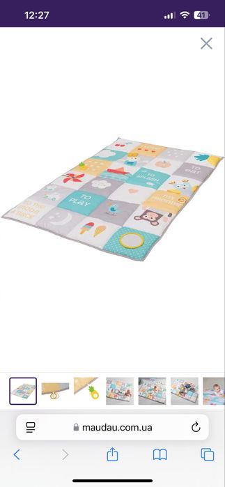 Дитячий коврик/килимок розвиваючий/термокилимок/taf toys