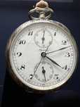 Kieszonkowy Tissot chronograf w srebrnej kopercie Niello
