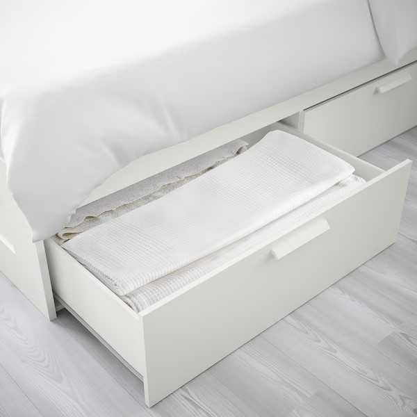 Leżanka  BRIMNES Rama łóżka z szufladamii 160x200 IKEA Nowa łóżko