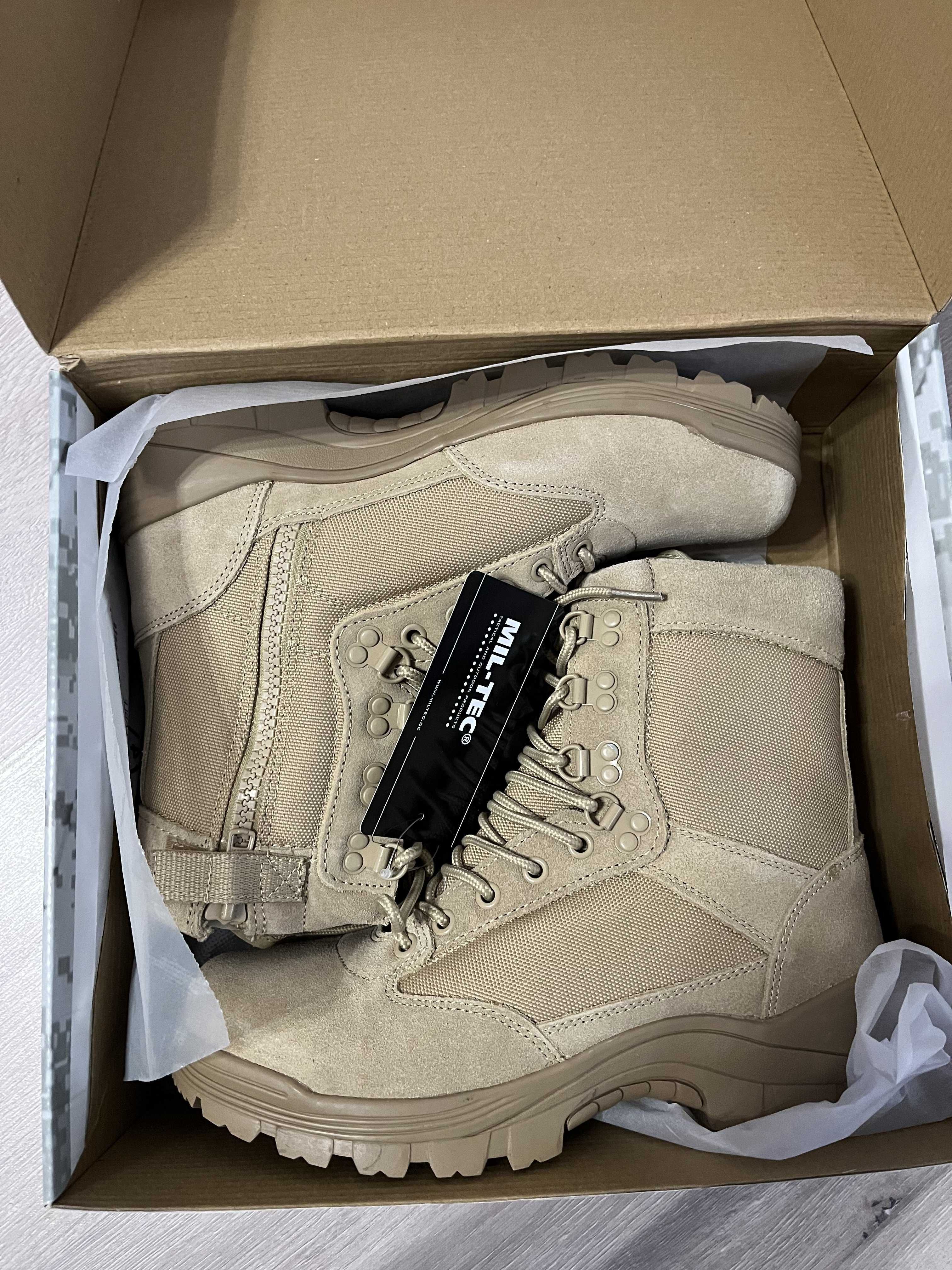 Нові берці Mil-Tec Tactical Boots with YKK Zipper. Розмір 43