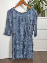 Nowa sukienka Orsay 36/38 S/M niebieskie printy paisley, gumka w pasie