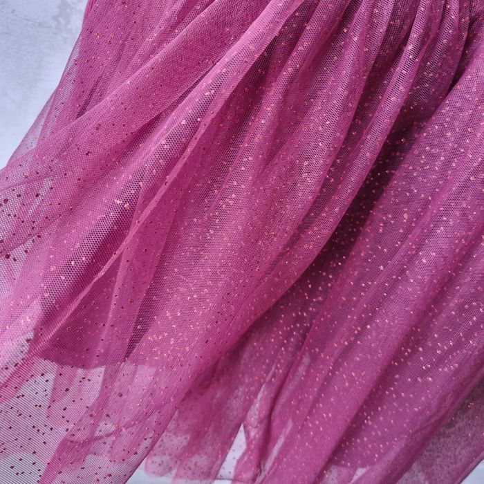 Sukienka dla dziewczynki r. 128 tiul bordowa smyk cool club