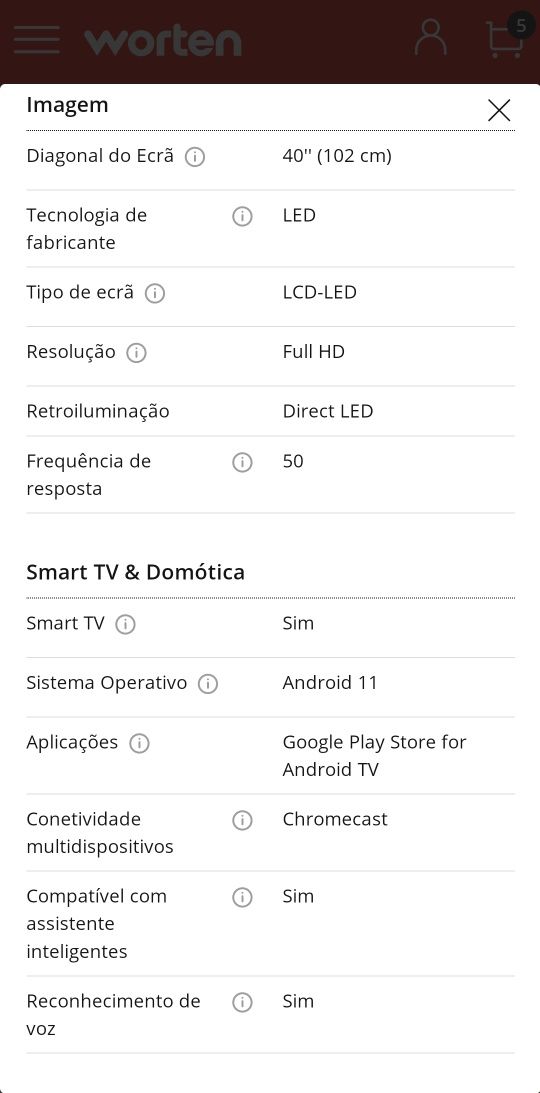 Vendo smart tv BLAUPUNKT LED 40"-102cm, Full Hd..como novo