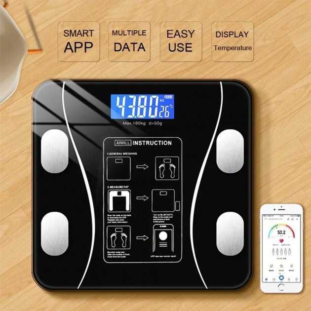 Розумні ваги Body Fat Scale ЕТ-427, підлогові ваги, Bluetooth ваги