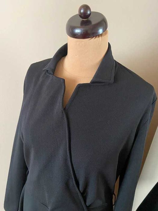 44 42 mohito czarna sukienka basic rozkloszowana +size