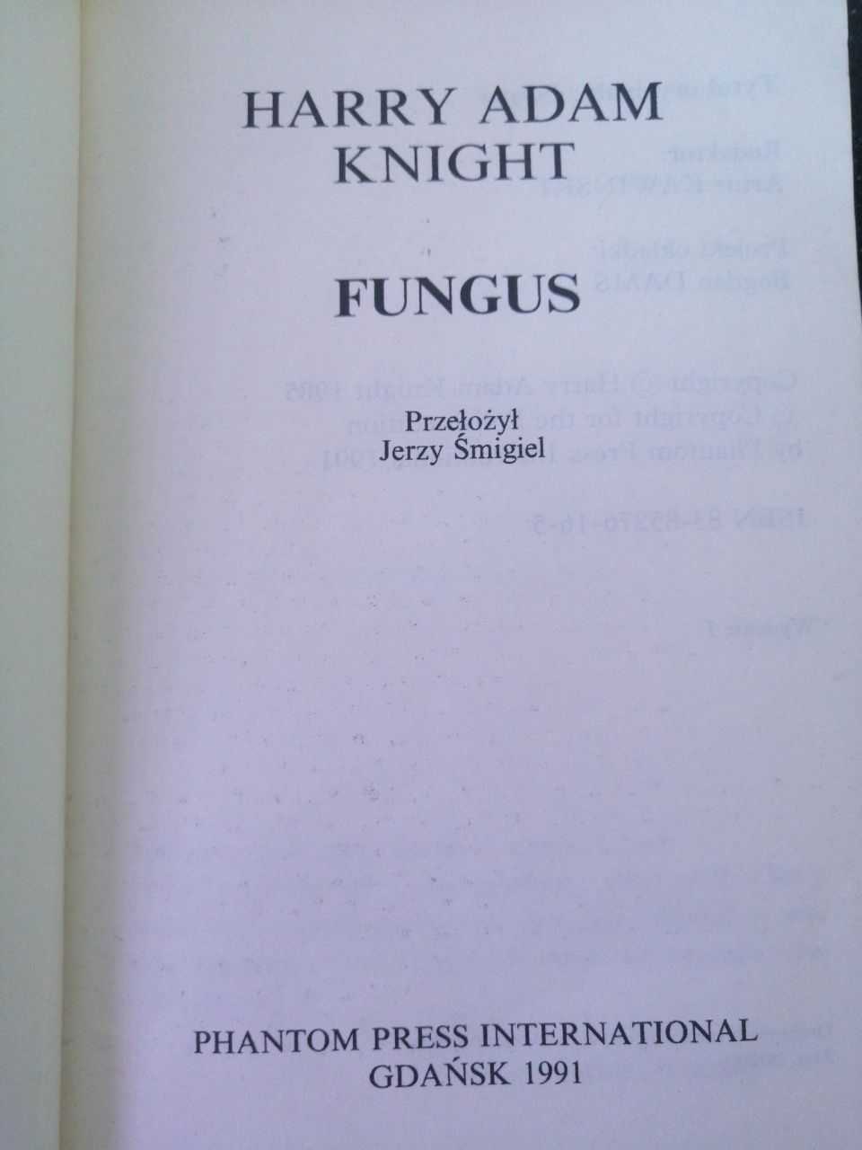 Horror "FUNGUS" Harry A. Knight