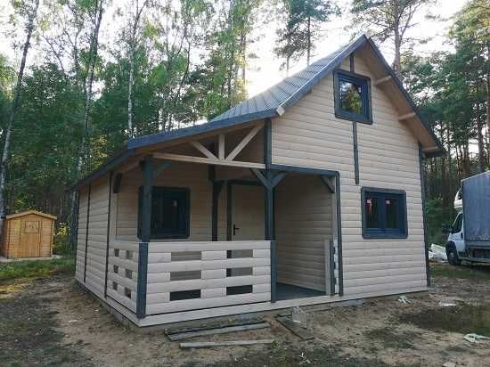 domek drewniany ,domek letniskowy, ogrodowy, do 35m2, poddasze