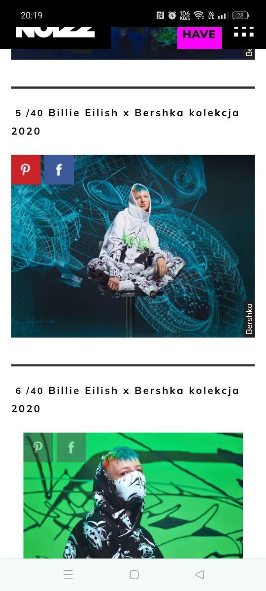 Bluza Bershka Billie Eilish 10-12 lat