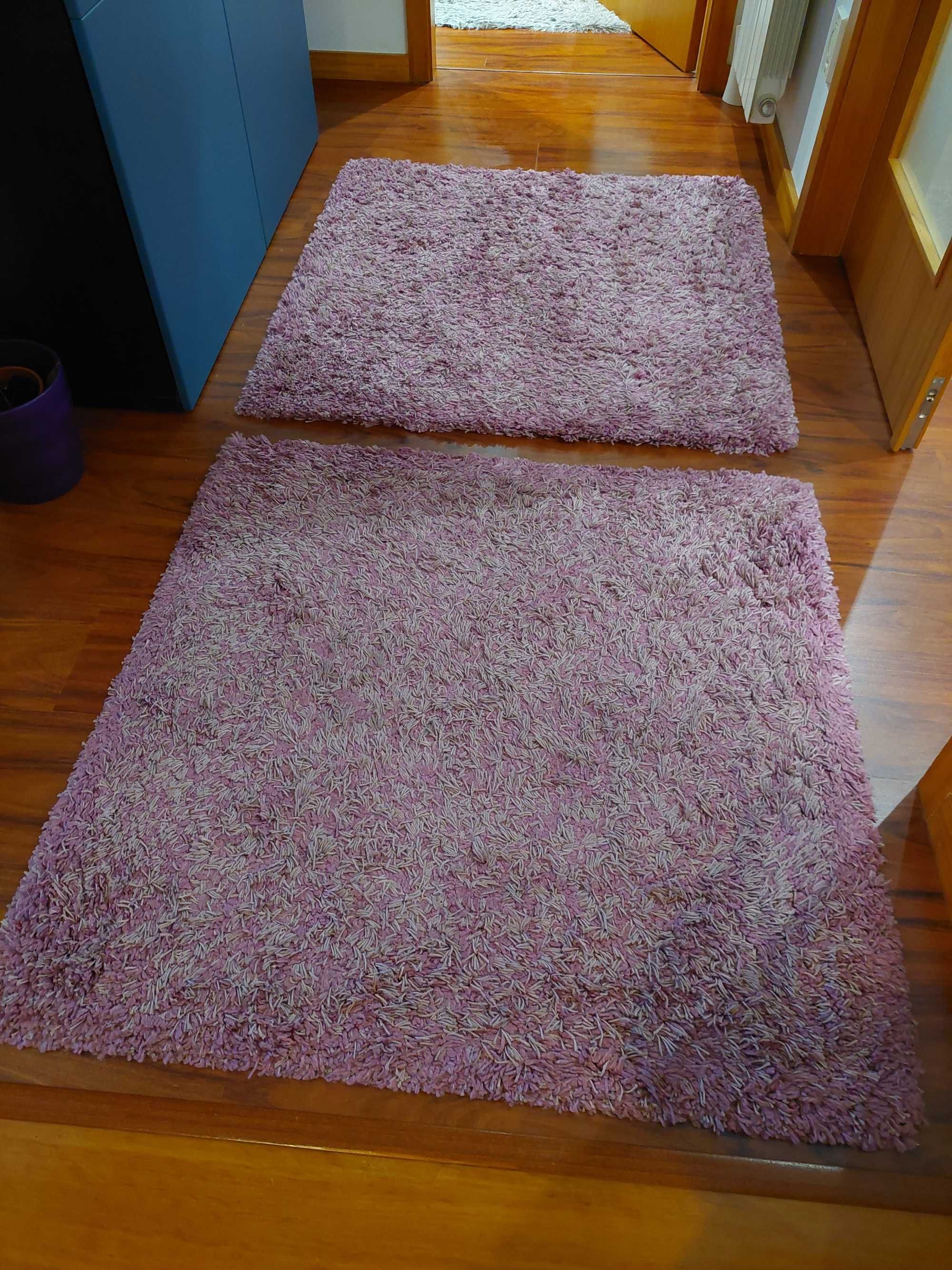 Tapetes - conjunto de 4 tapetes rosa do Ikea