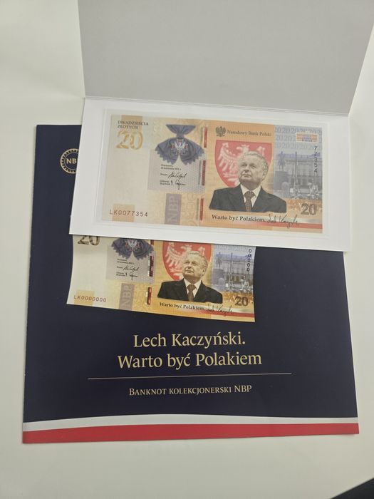 Banknot kolekcjonerski 20zł Lech Kaczyński