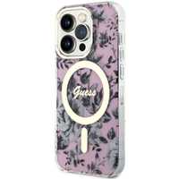 Etui Guess Guhmp14Lhcfwsp Na Iphone 14 Pro - Różowe Flower Magsafe