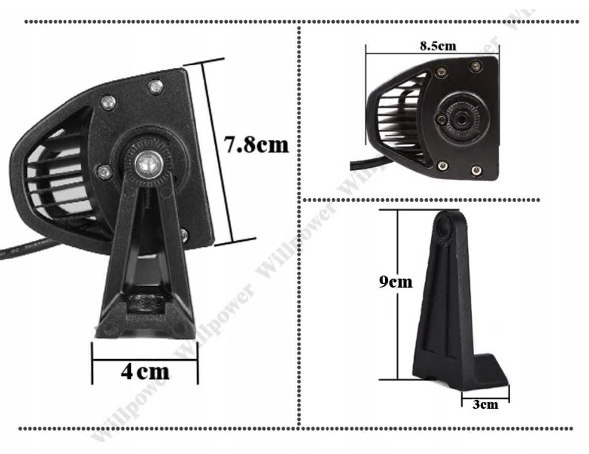 Panel LED lampa robocza halogen reflektor 1000W 12-24V CREE