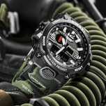 Zegarek militarny męski Smael analogowo cyfrowy LED wodoodporny WR50