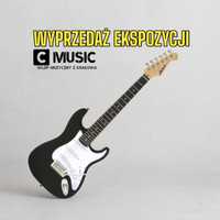 Aria STG MINI BK gitara elektryczna czarna dla dzieci gitara 3/4