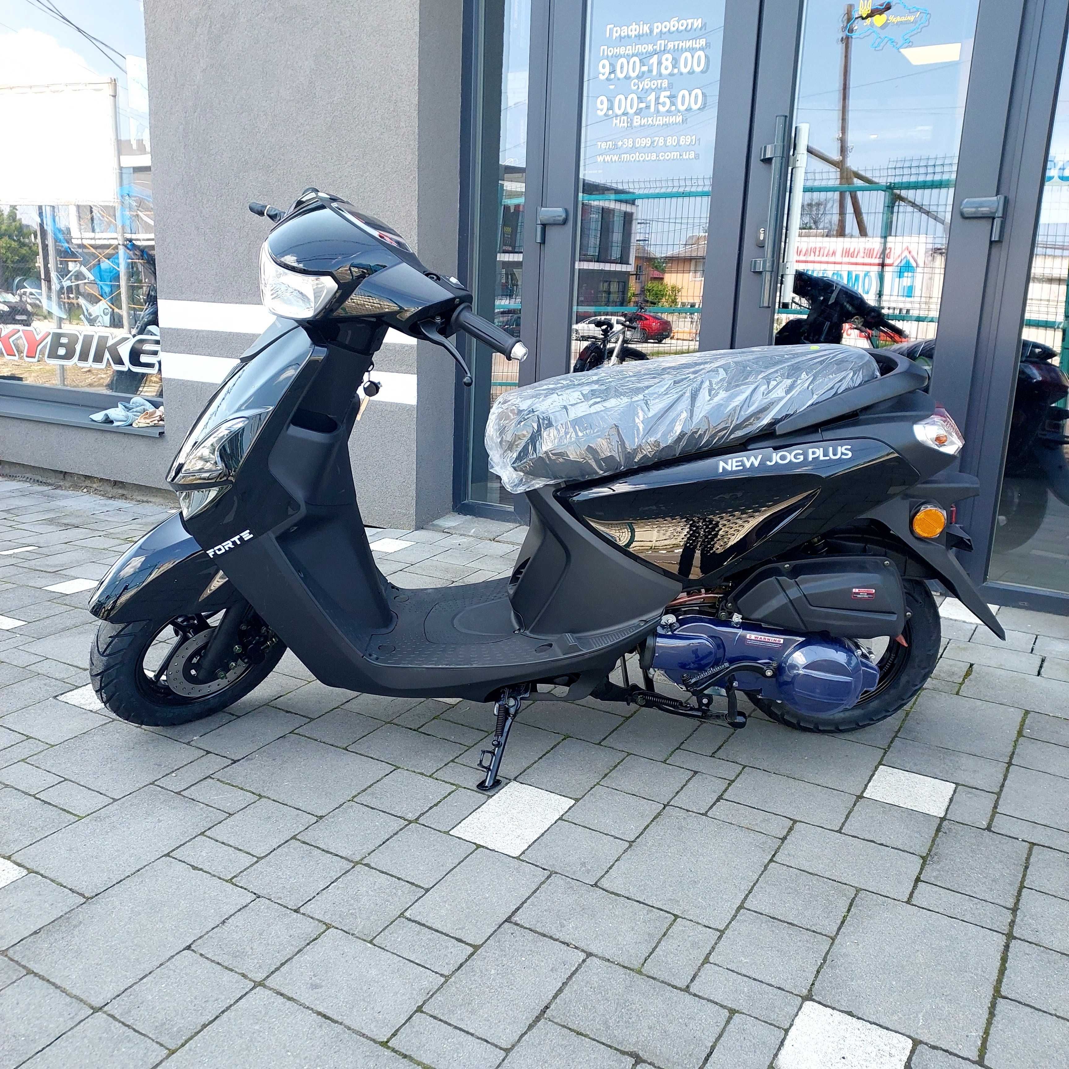 Скутер Forte NEW JOG PLUS, 125 см3, чорний, 8 к.с., гарантія, доставка