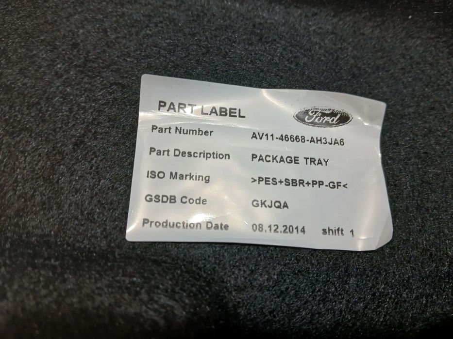 Chapeleira / tampo da mala FORD B-Max (JK)