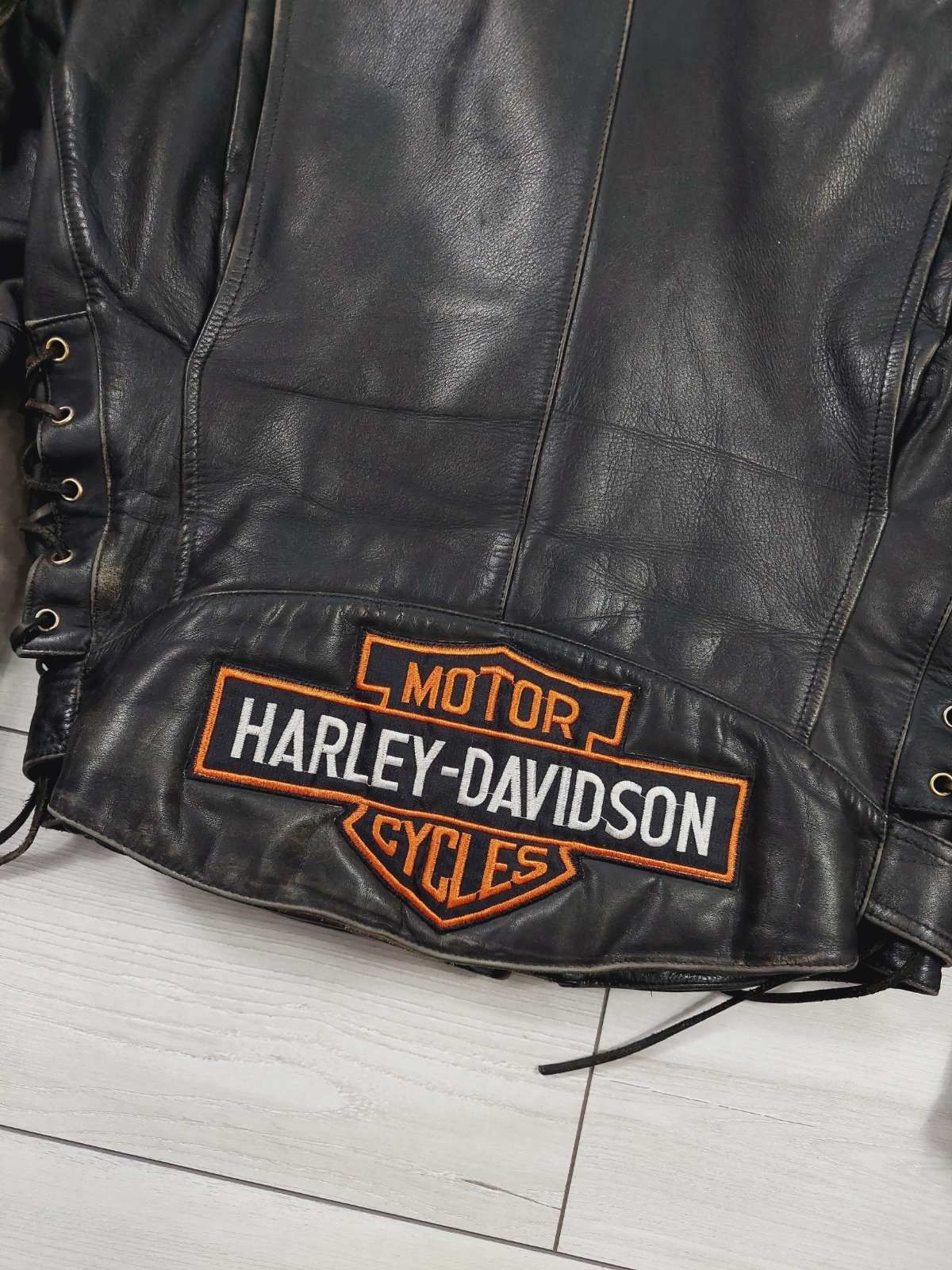Байкерская кожанная курточка IXS Harley Davidson,винтаж 80-е годы разм