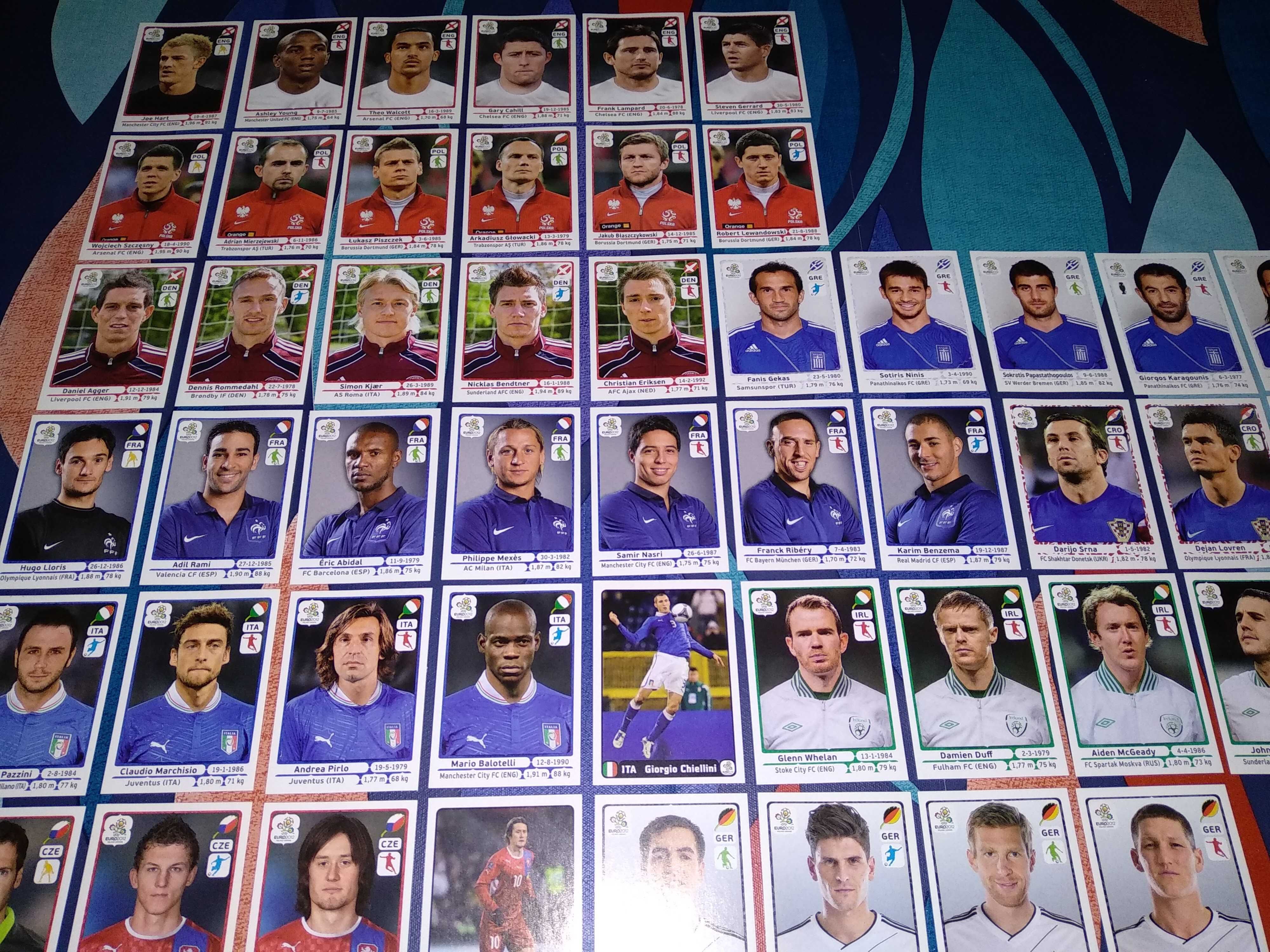 Panini - UEFA Euro 2012 - 64 cromos futebol - Polónia Ucrânia