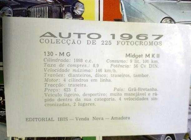 Cromos (fotocromos) Auto 1967