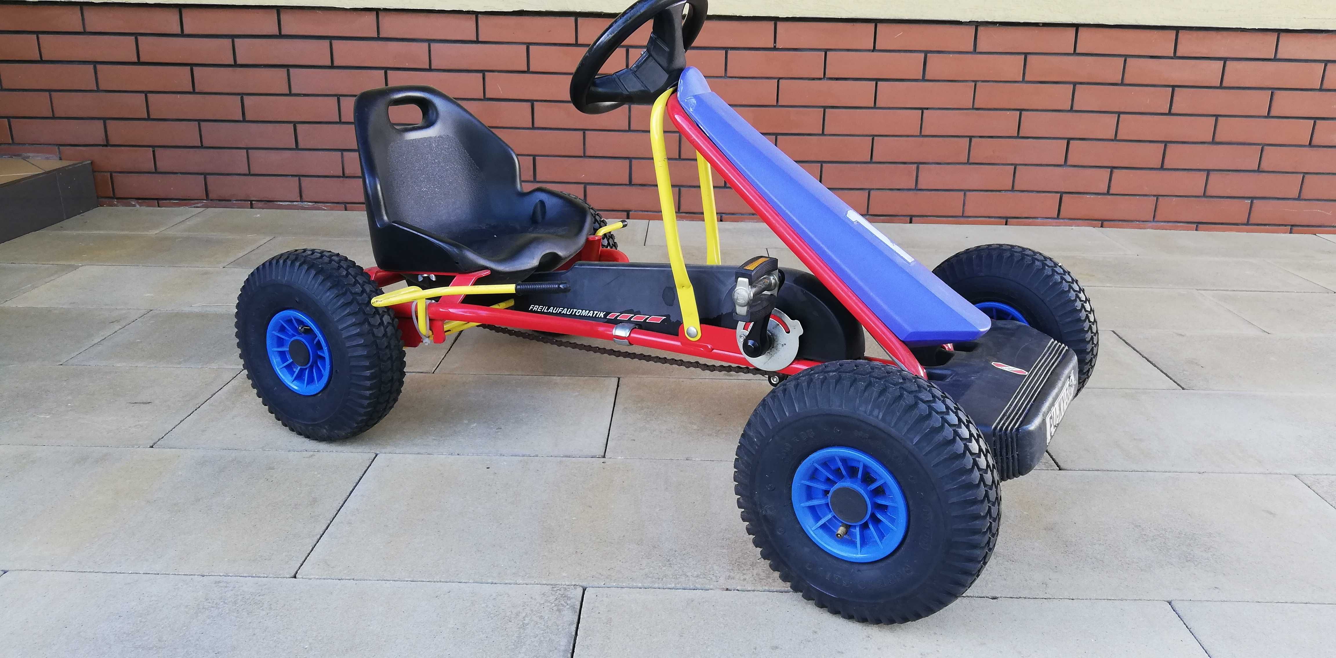pojazd na pedały gokart puky metalowy koła pompowane samochód