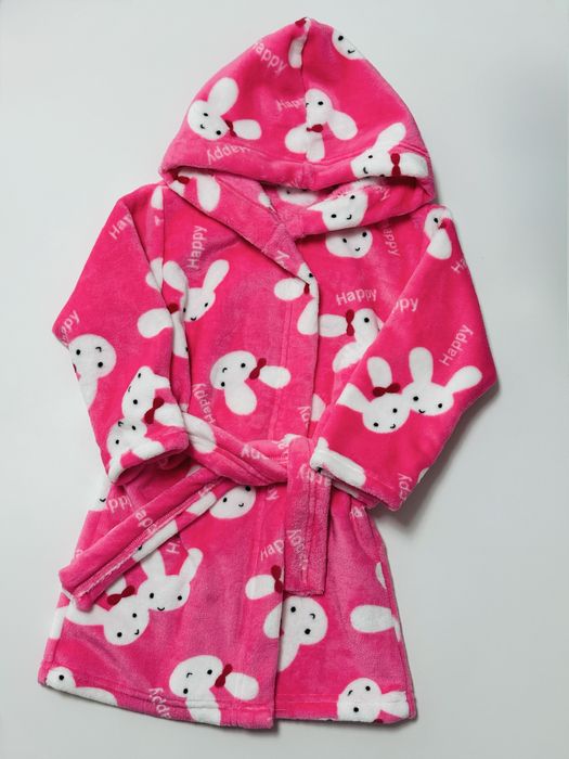 Яскравий махровий халат для дівчинки Теплий халат
