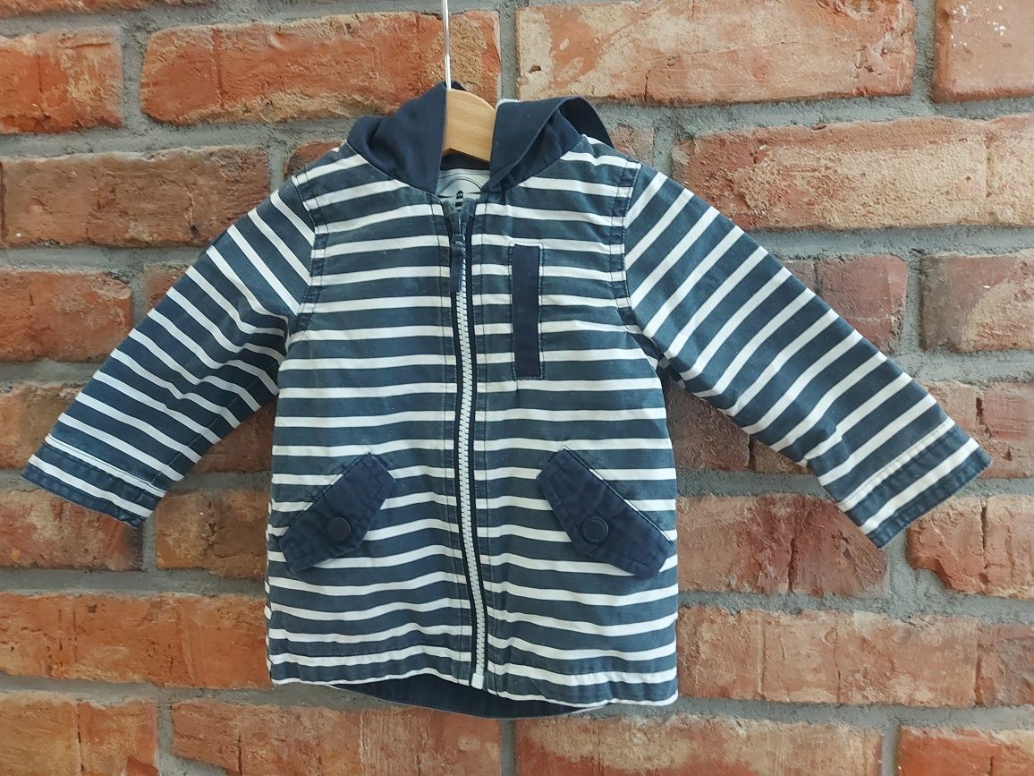 Kurtka parka wiosna pasy paski marine RESERVED r. 74