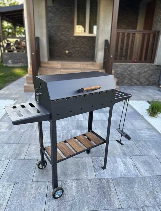 Компактний мангал для будинку на 8 шампурів метал 4 мм ПОСИЛЕНИЙ