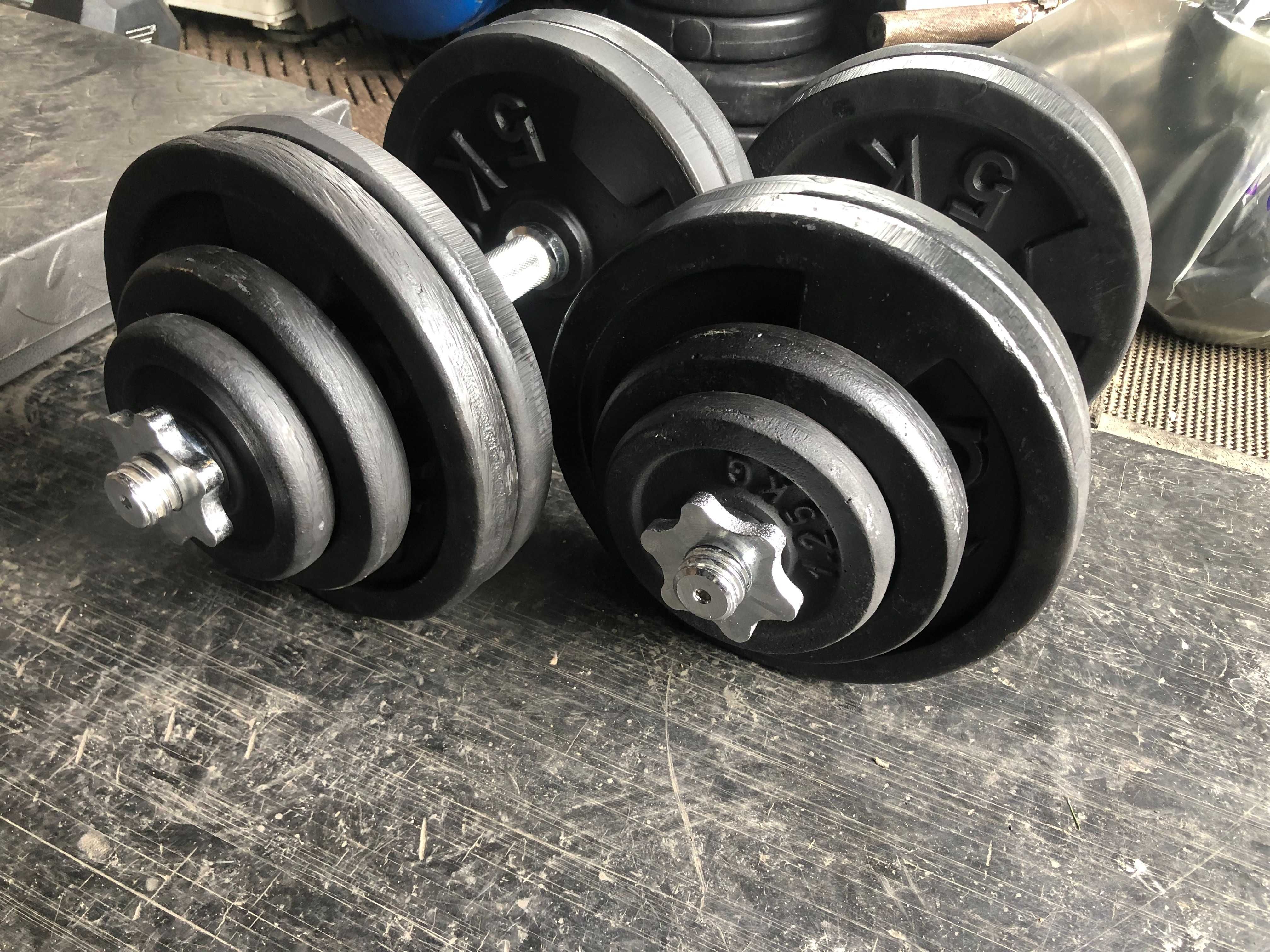 Hantle Sztangielki żeliwne regulowane 2 x 30kg