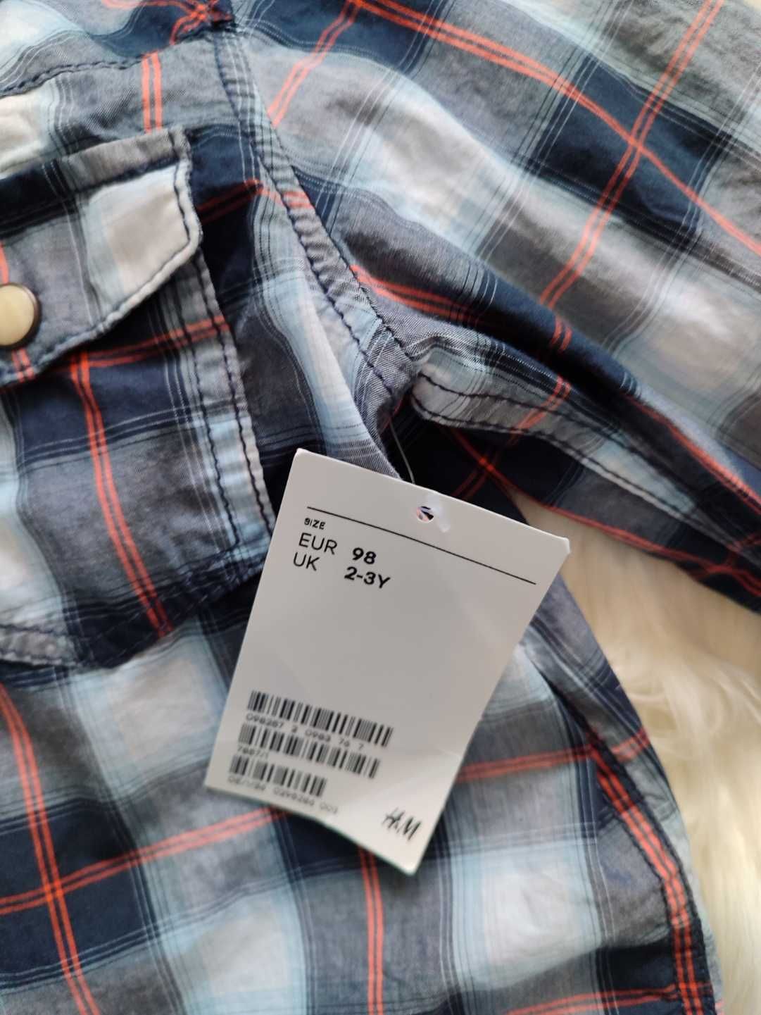 H&М Новая котоновая рубашка для мальчика