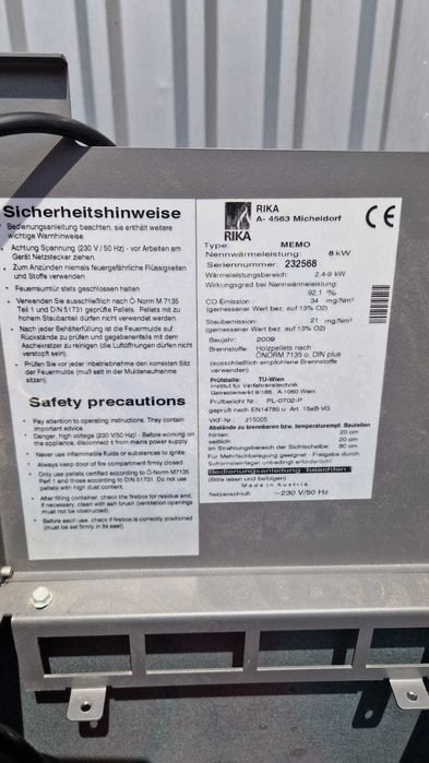 Piec kominek na pellet pelet peleciak kominkowy peletowy 8kw MOCNY