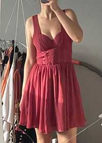 Zwiewna sukienka H&M 38 M tiulowa szyfon