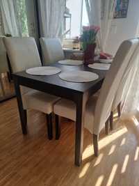 Stół Ikea Ekedalen rozkładany 120-180x80 + 4 krzesła jysk