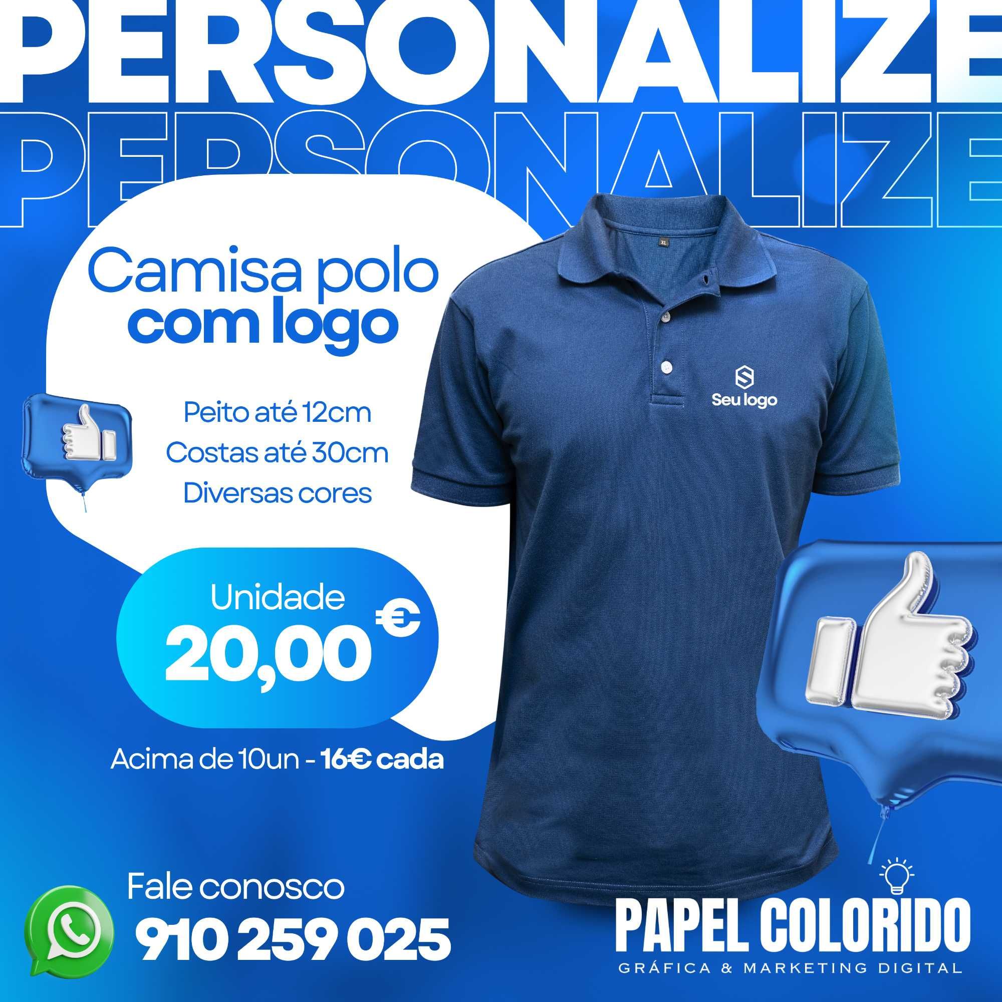 Gráfica - Cartões de visita, panfletos, t-shirts, banner, íman, caneca