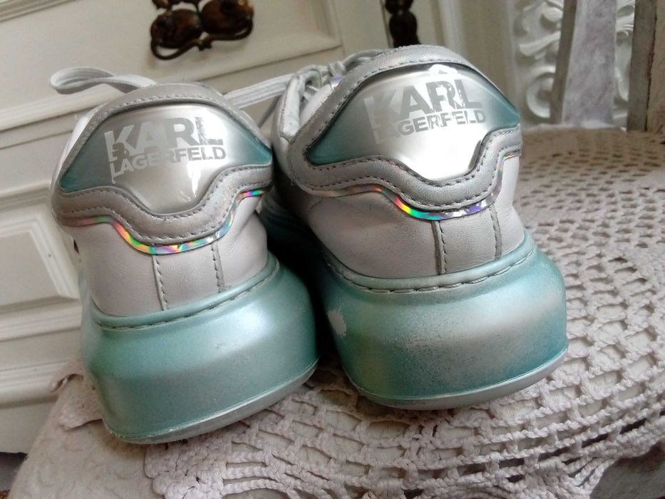 Karl Lagerfeld skórzane sneakersy buty damskie 37 sportowe adidasy