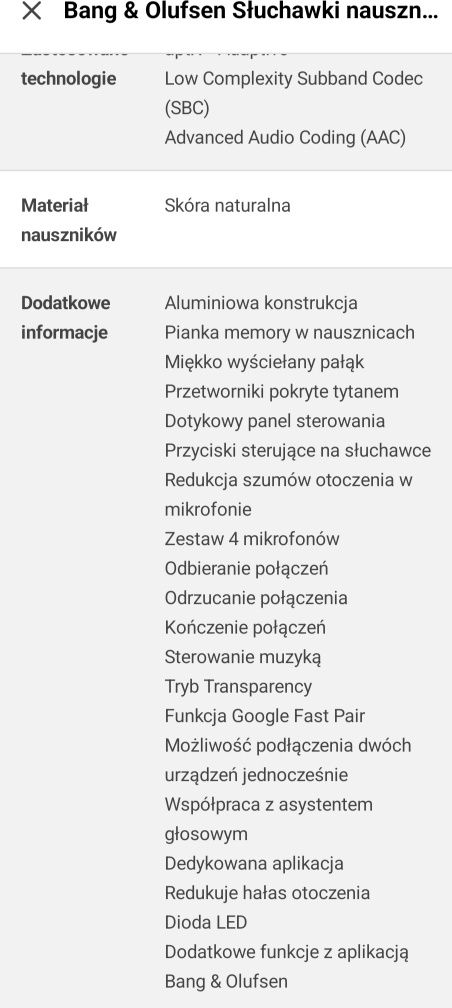 Słuchawki Bang&Olufsen Beoplay H95 Navy NOWE PARAGON