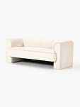 Sofa Westwing Bobi (2-osobowa) Jasnobeżowa tkanina, beżowy