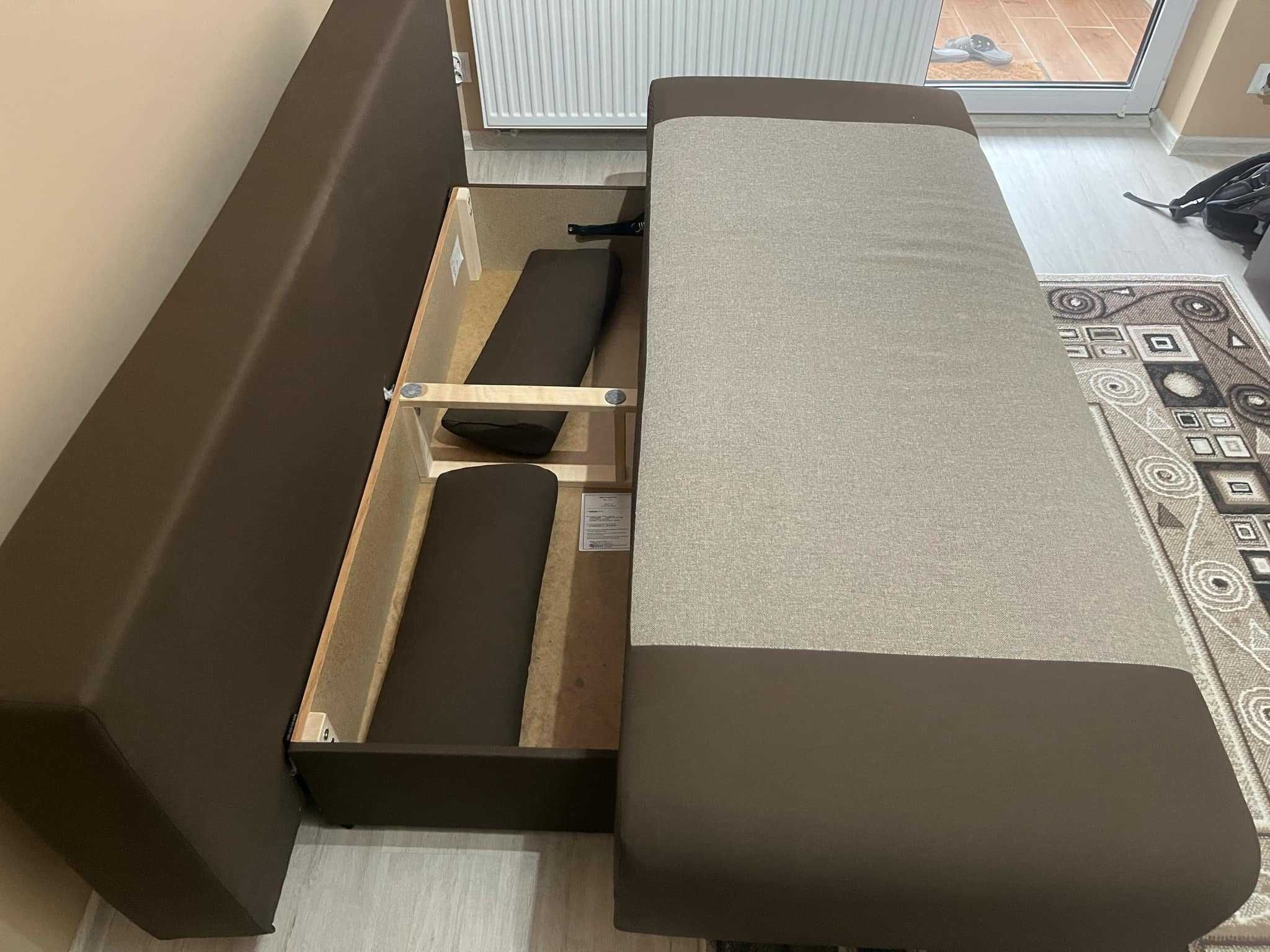 Sofa Daria III brązowa