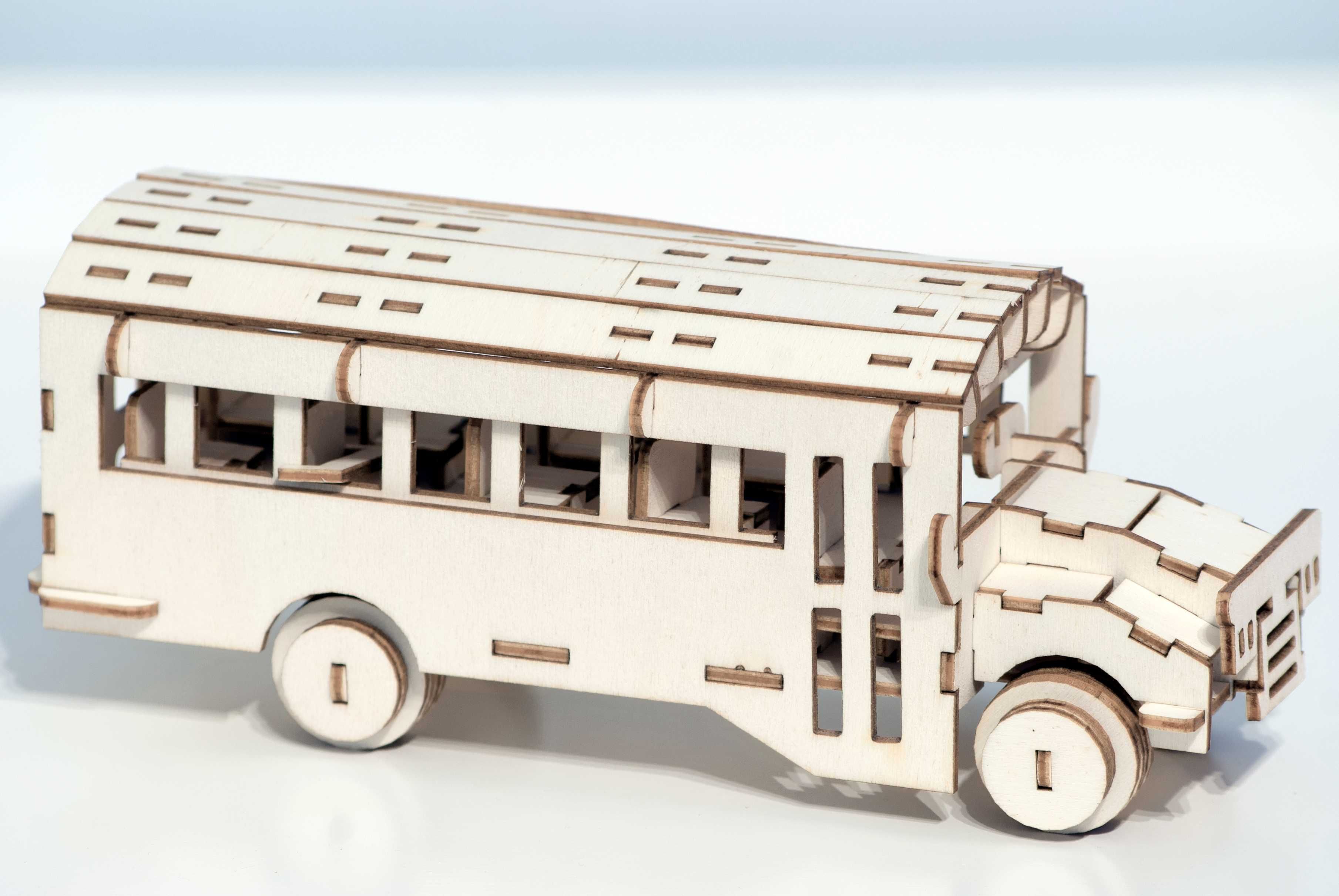 Model Samochód Autobus szkolny puzzle 3D składanka