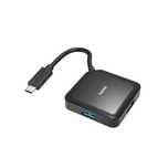 Hama Kompaktowy hub USB-C 4x USB-A 3.1 GEN1, czarny