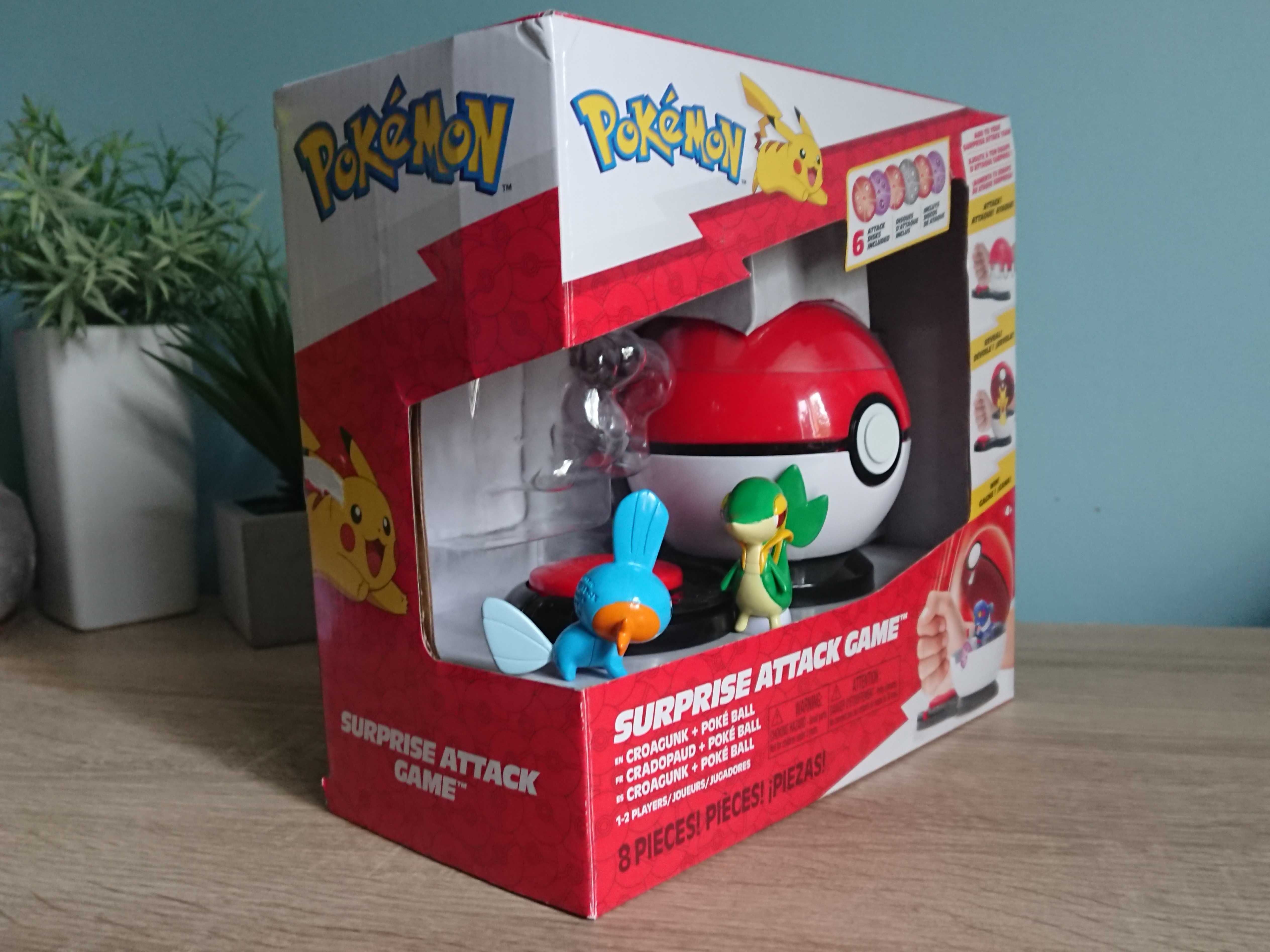 Zestaw Pokemon Surprise Attack Game + 4 figurki