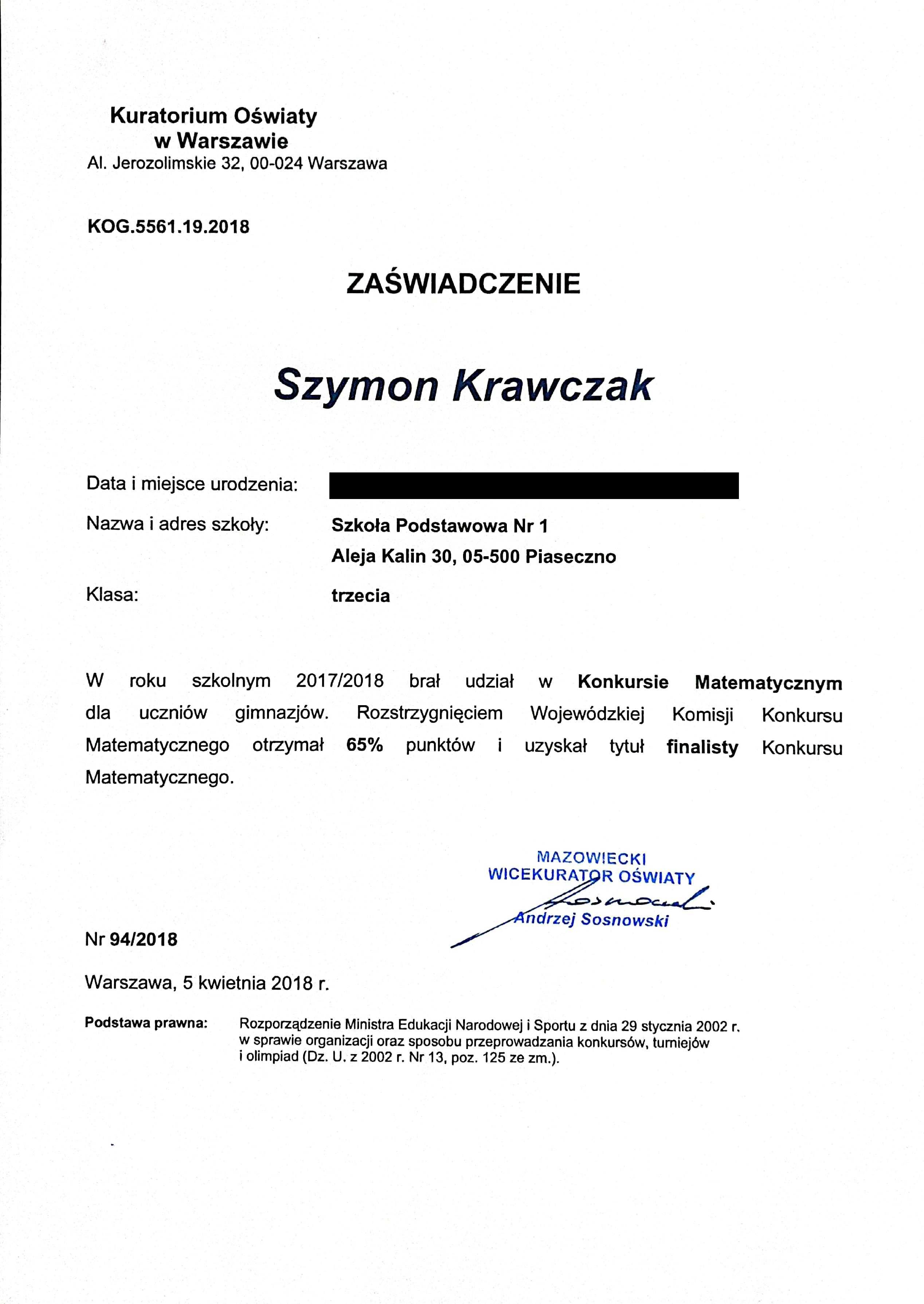 Korepetycje Matematyka / Informatyka | Matura / Konkursy przedmiotowe