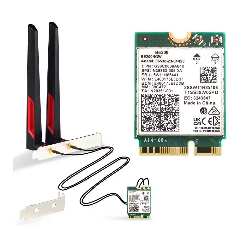 Wi-Fi-7 модуль Intel BE200 NGW. Bluetooth 5.4