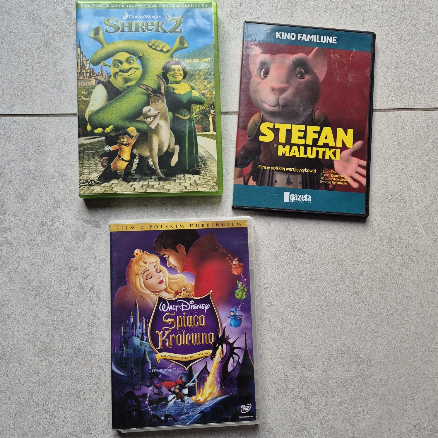 Płyty DVD kopciuszek  Shrek