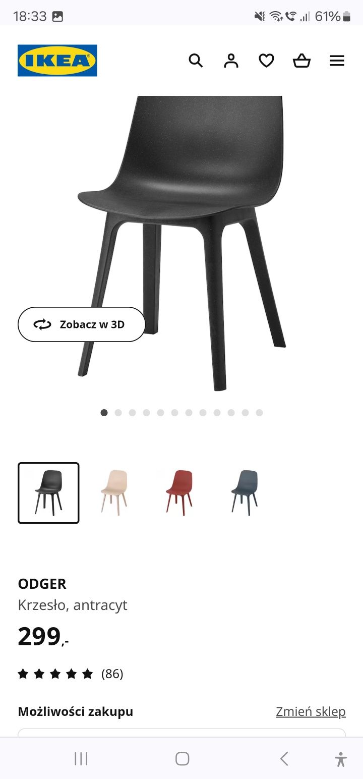 Krzesła Ikea oder 4 sztuki Stan bardzo dobry