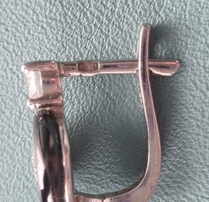 Сережки та перстень кераміка та срібло 925 проби, Італія