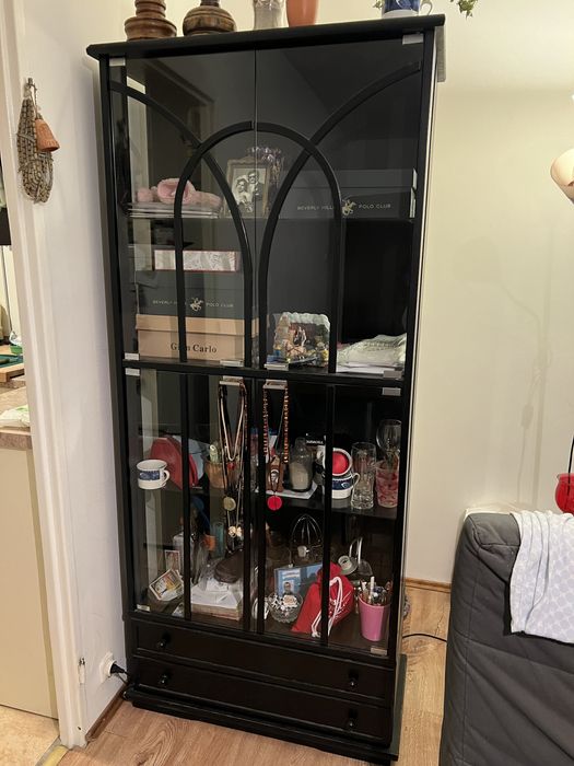 Łóżko drewniane i komoda i szafka PRL