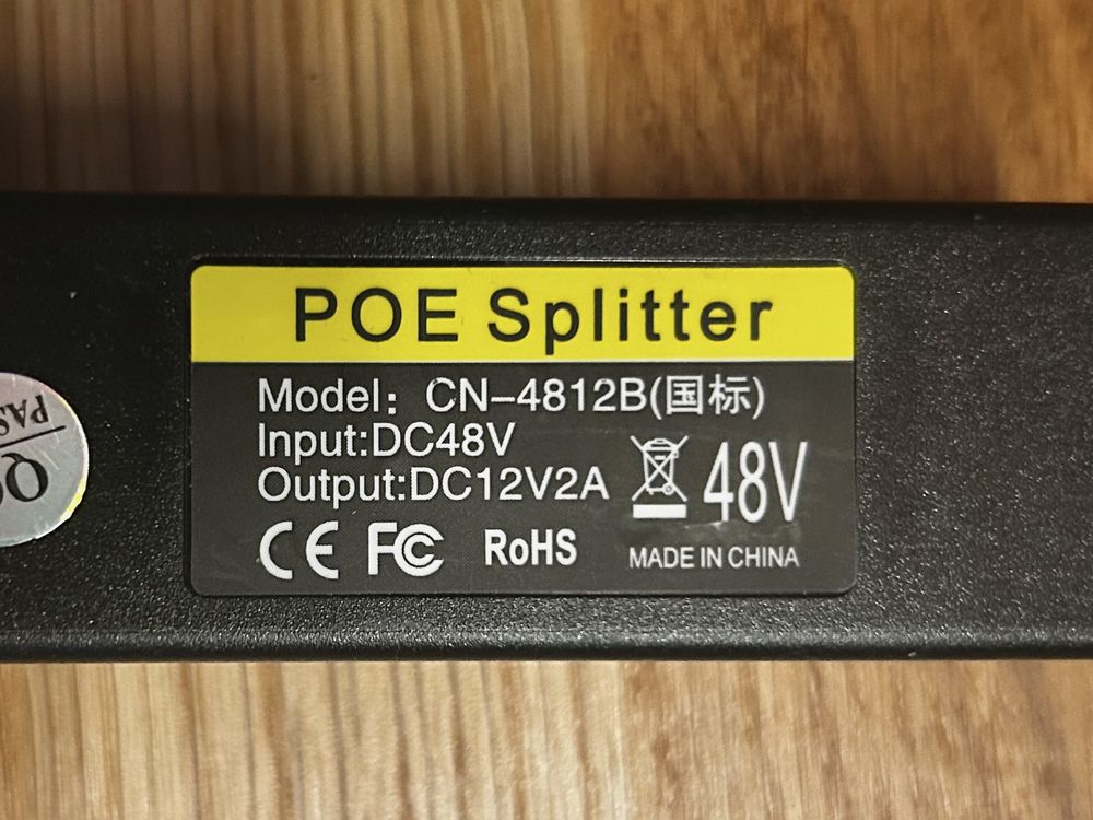 POE Splitter перехідник CN-4812B DC + RJ45 LAN