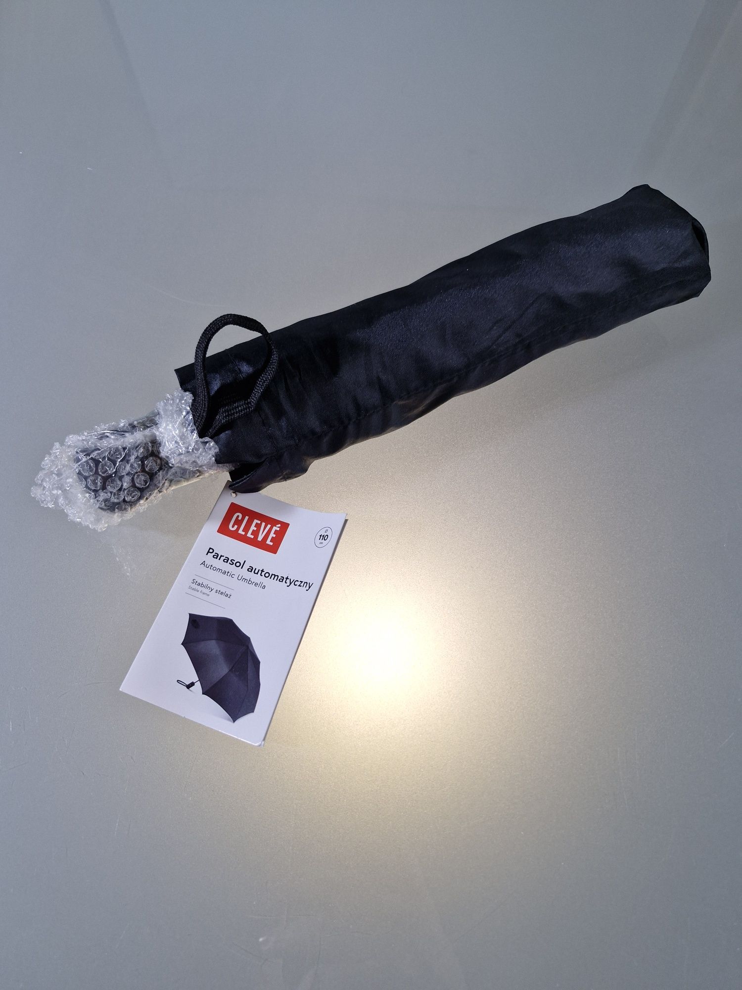 Parasol Automatyczny Składany Czarny 110 cm Cleve