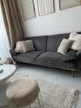 Sofa kanapa szara z funkcja spania
