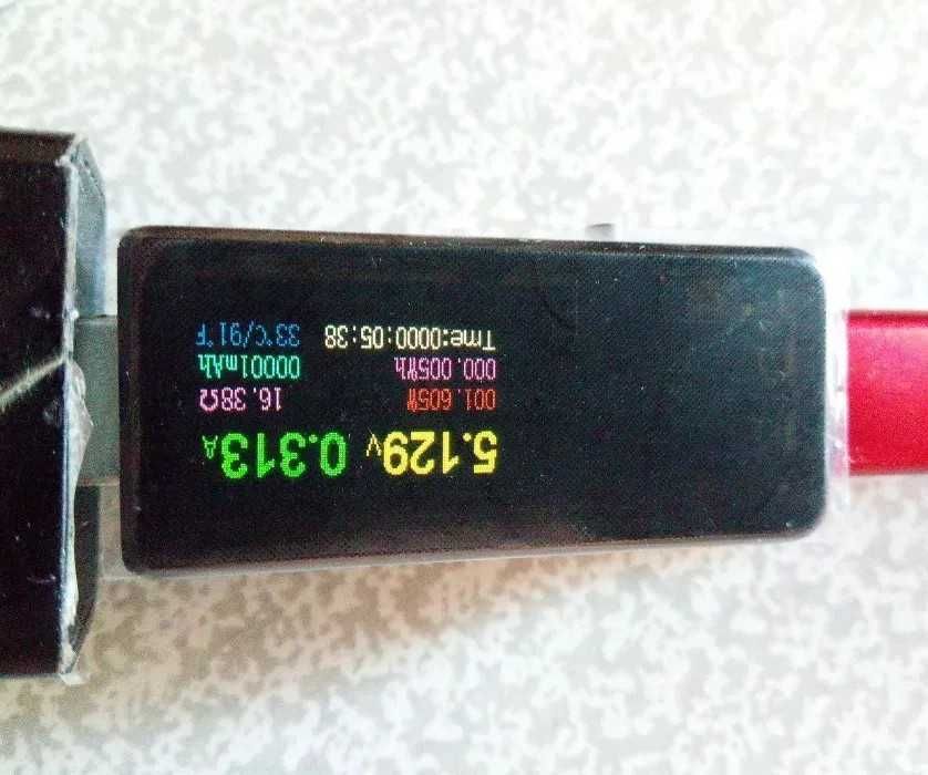 Тестер USB цветной 180 градусов поворот дисплея Atorch ваттметр ЮСБ